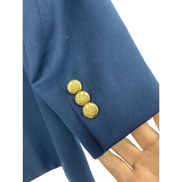 Vintage Hugo Buscati Wool Nautical Jacket Blazer Longline Women Size 12 L 2408 - Picture 13 of 16